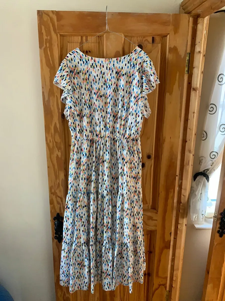 Pixie Daisy Dress – White / Multi Colour - Image 3