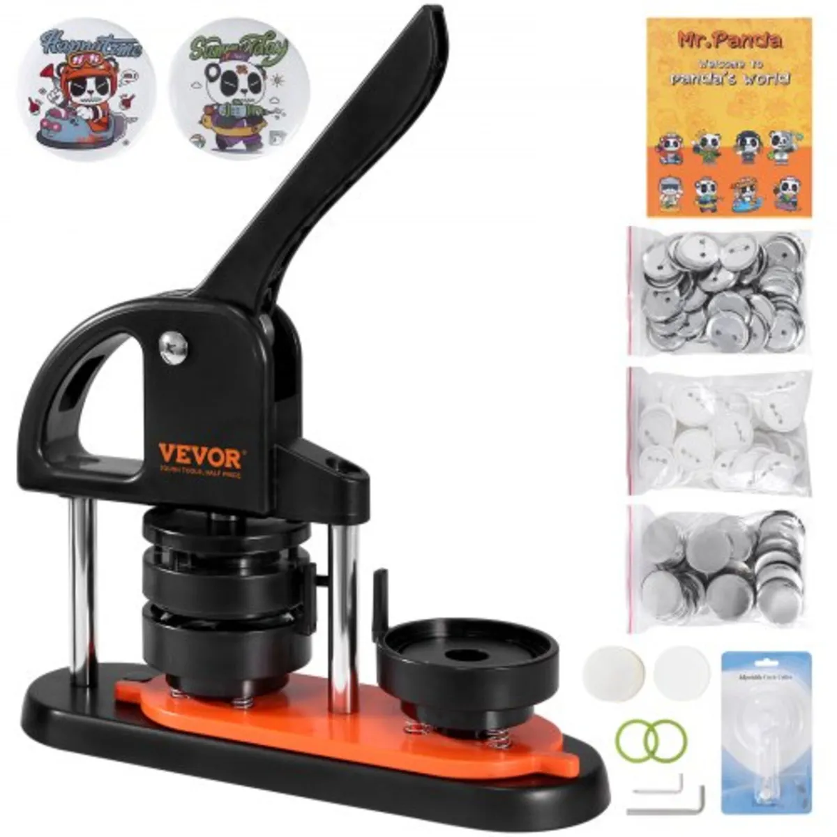 Button Maker Machine, 2.28 inch/58mm Pin Maker, In