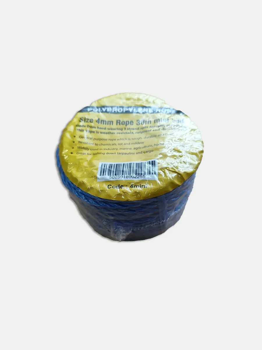 Mini Coil Rope - 4mm / 30m - Blue - Image 1