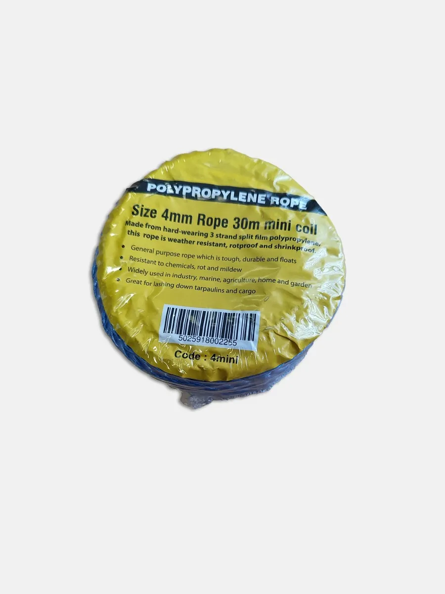 Mini Coil Rope - 4mm / 30m - Blue - Image 4