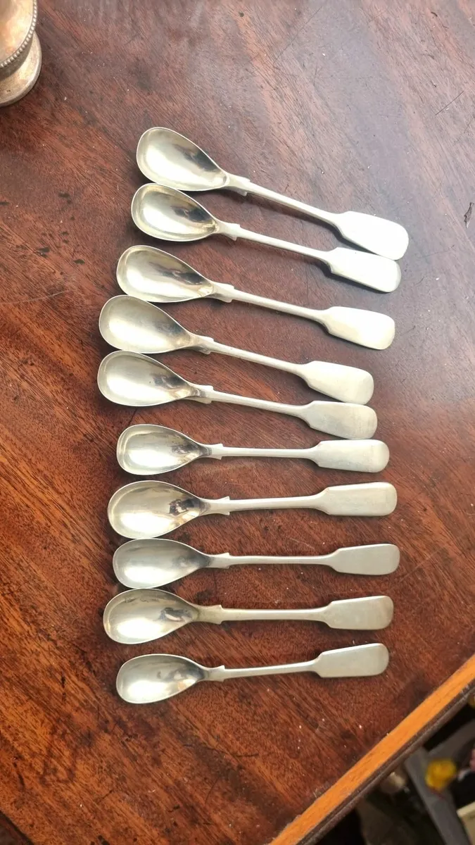 Silver Teaspoon Set 10 - Image 1