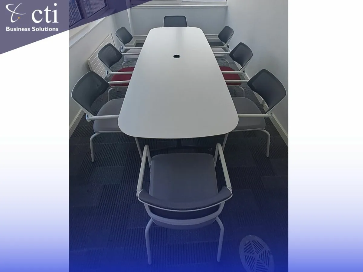 2.6M Meeting Table & 8 Chairs Bundle ~ SALE - Image 1