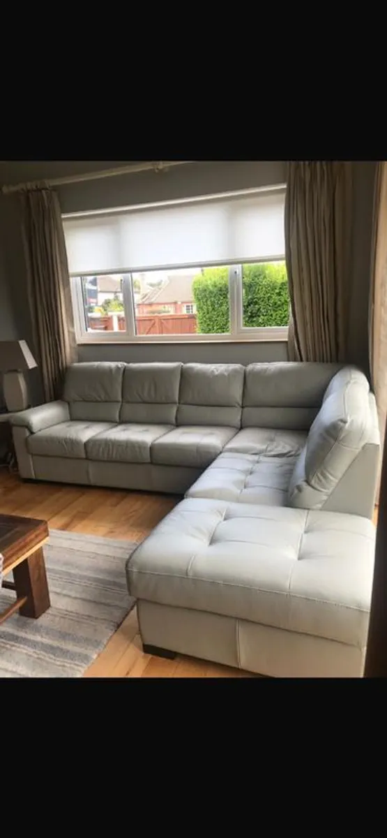 L-shaped sofa leather - Image 2