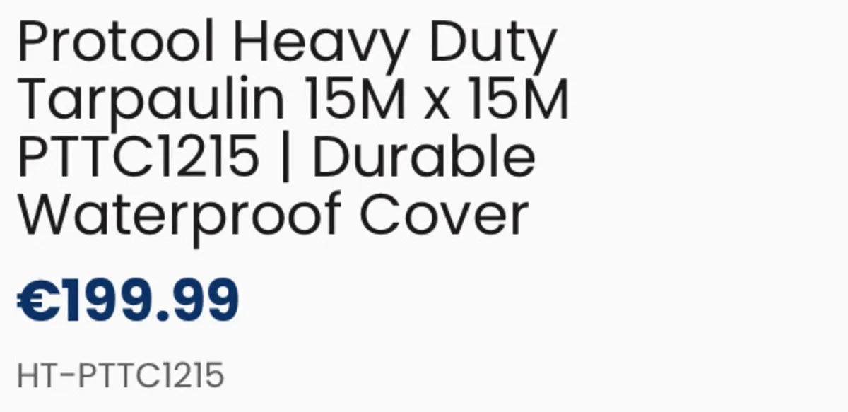 Tarpaulin heavy duty 15x15m - Image 2