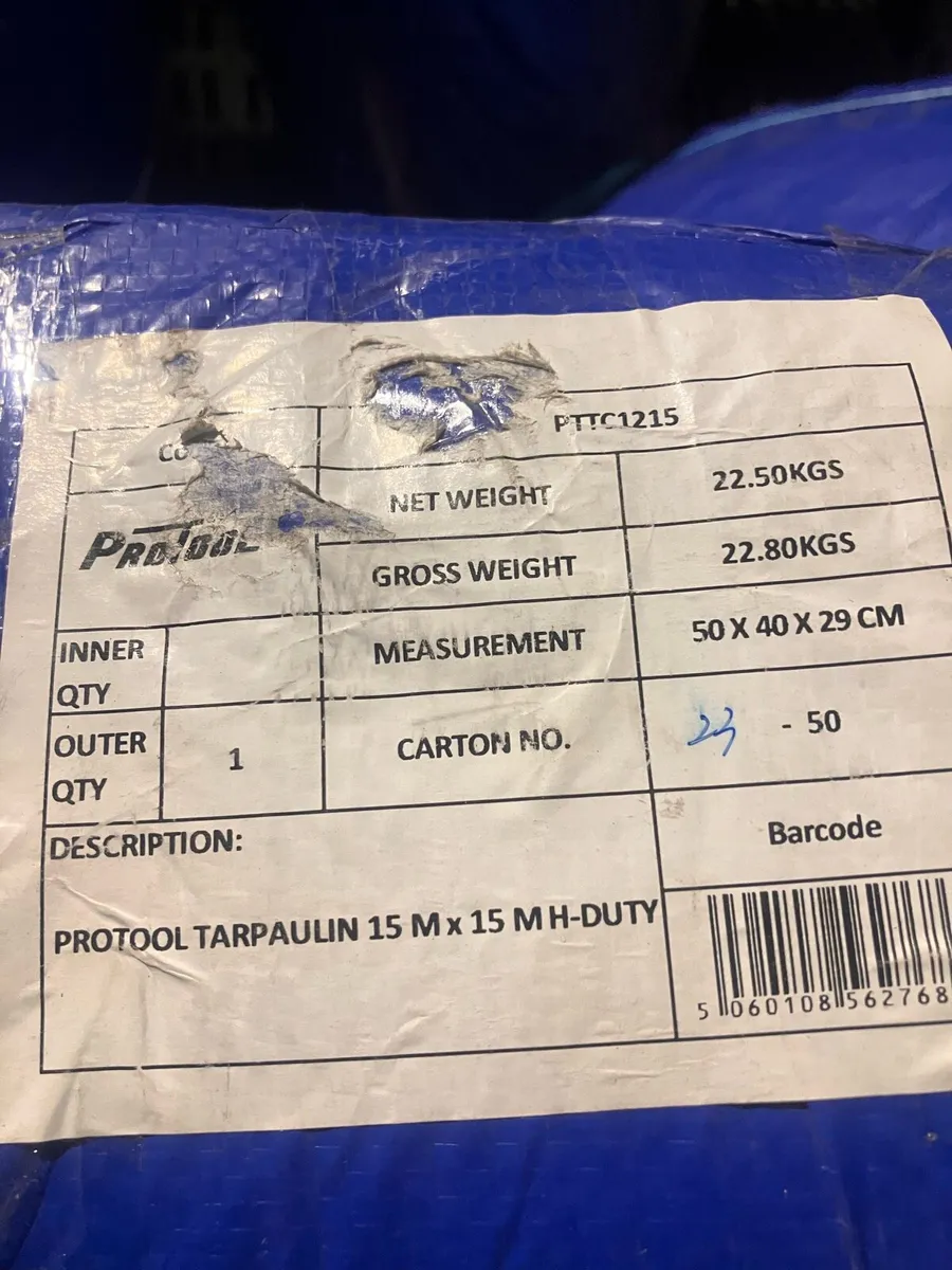 Tarpaulin heavy duty 15x15m - Image 4