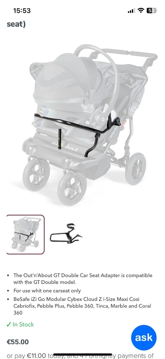 Out n about GT Double Buggy - Image 3