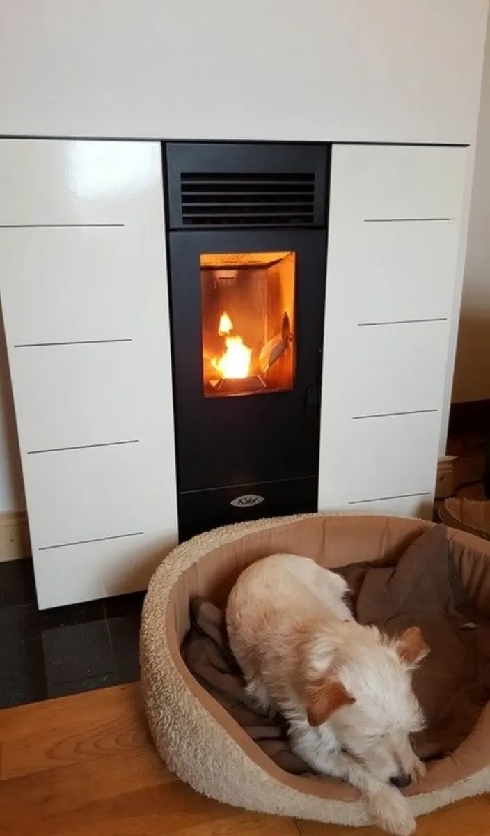 NEW Compact slim white pellet stove - Image 3