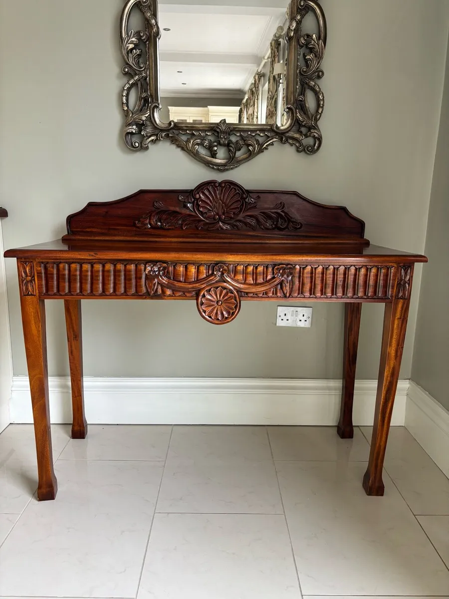 Solid Mahogany Wall Table - Image 1