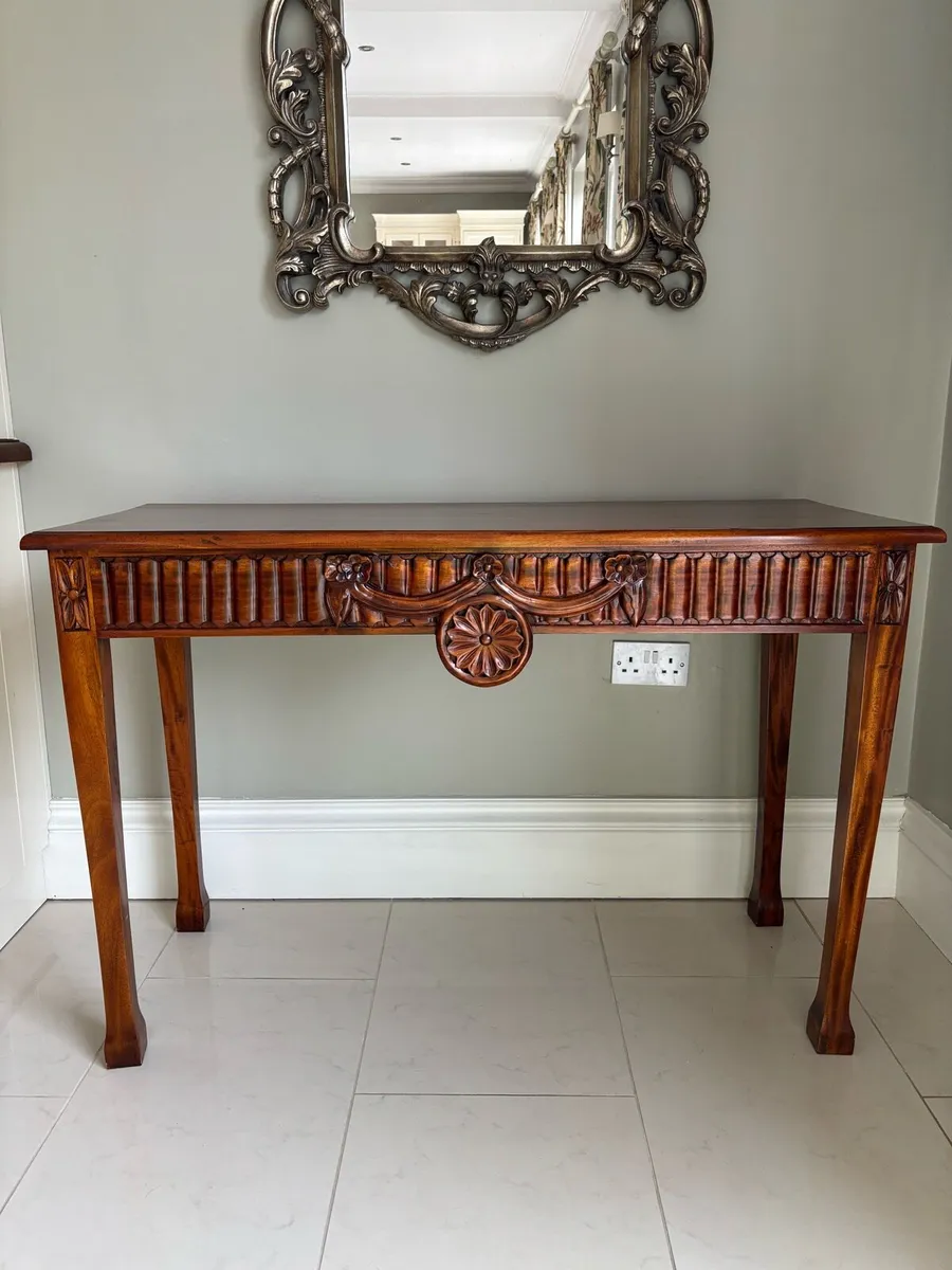 Solid Mahogany Wall Table - Image 2