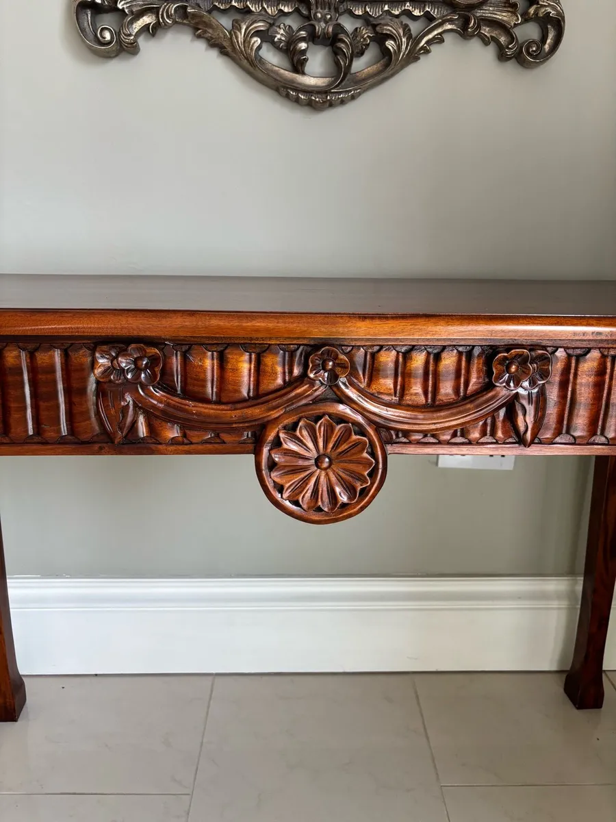 Solid Mahogany Wall Table - Image 3