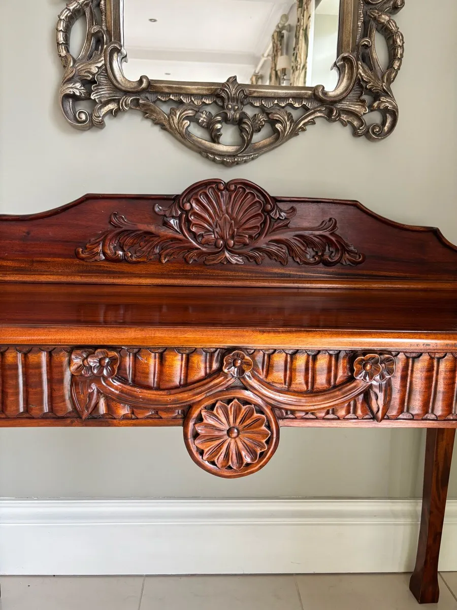 Solid Mahogany Wall Table - Image 4