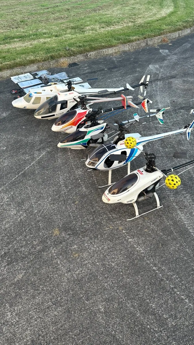 Radio controlled nitro model helicopters lot - Image 1