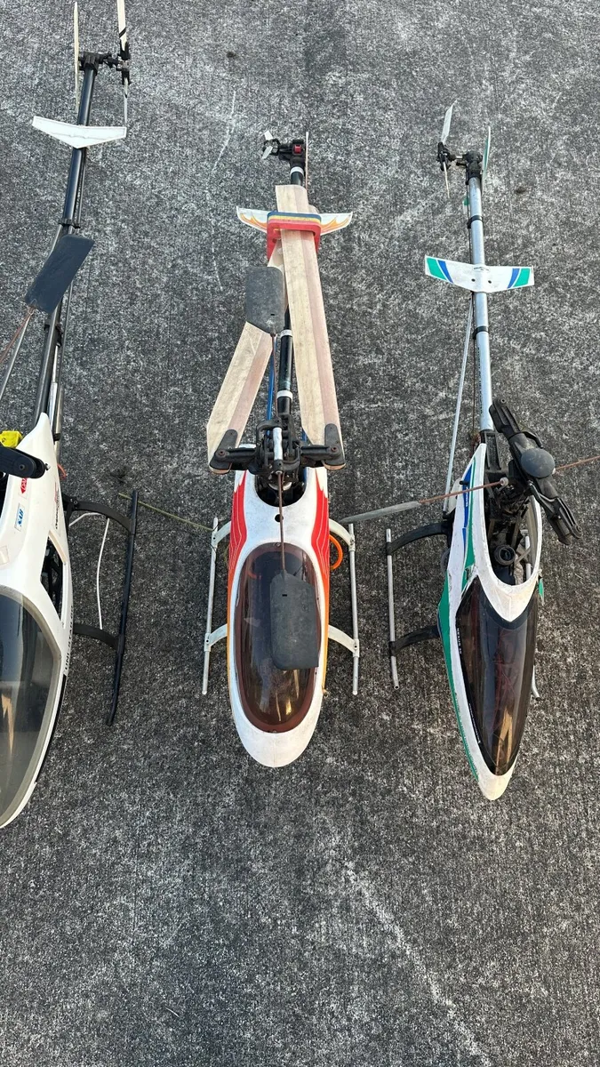 Radio controlled nitro model helicopters lot - Image 3