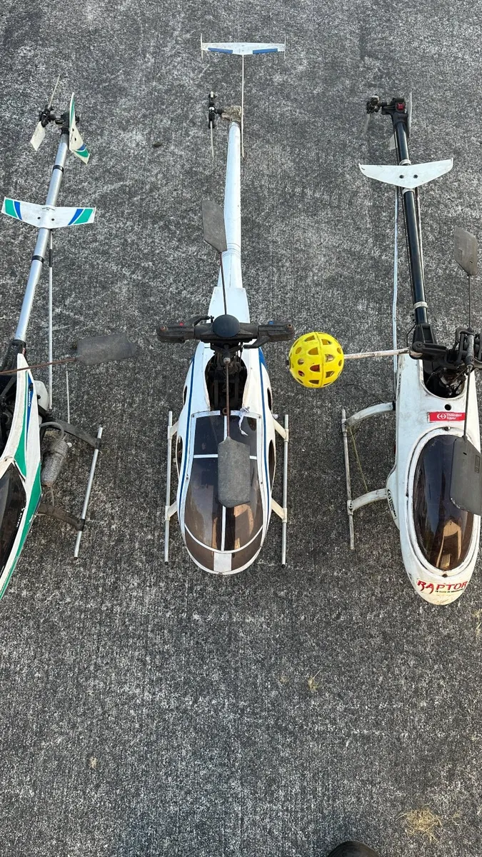Radio controlled nitro model helicopters lot - Image 4