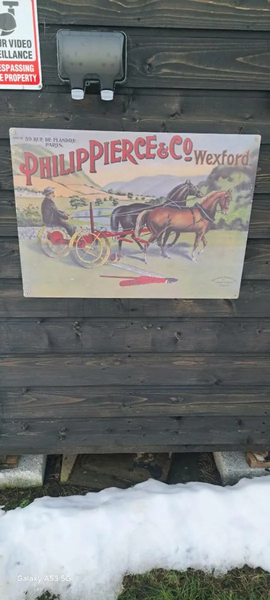 Large  pierce metal sign - Image 1