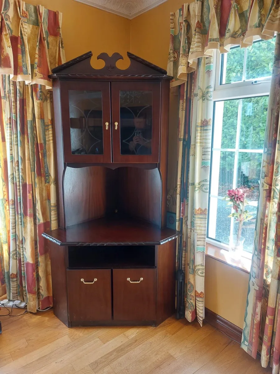 Mahogany Corner Display Cabinet