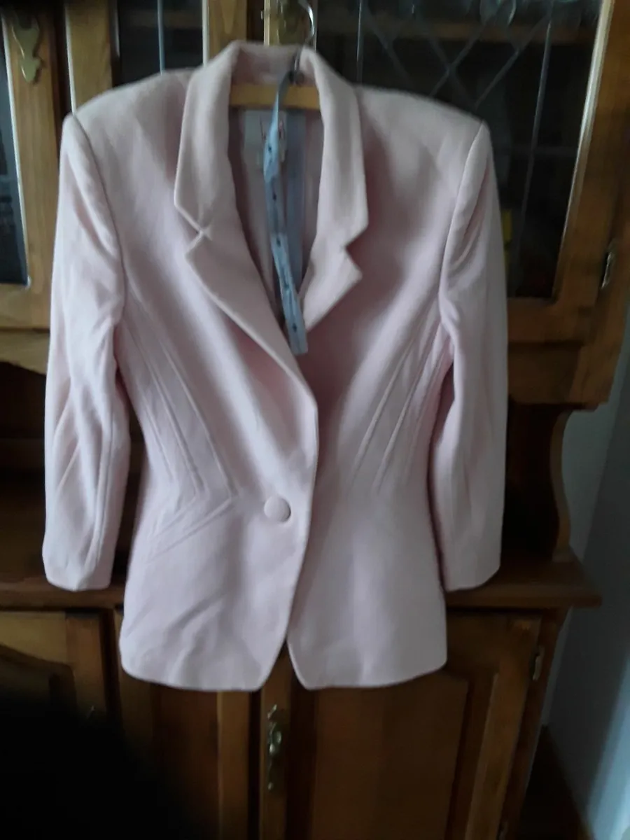 Ladies pale pink designer jacket  cashmear small s - Image 1