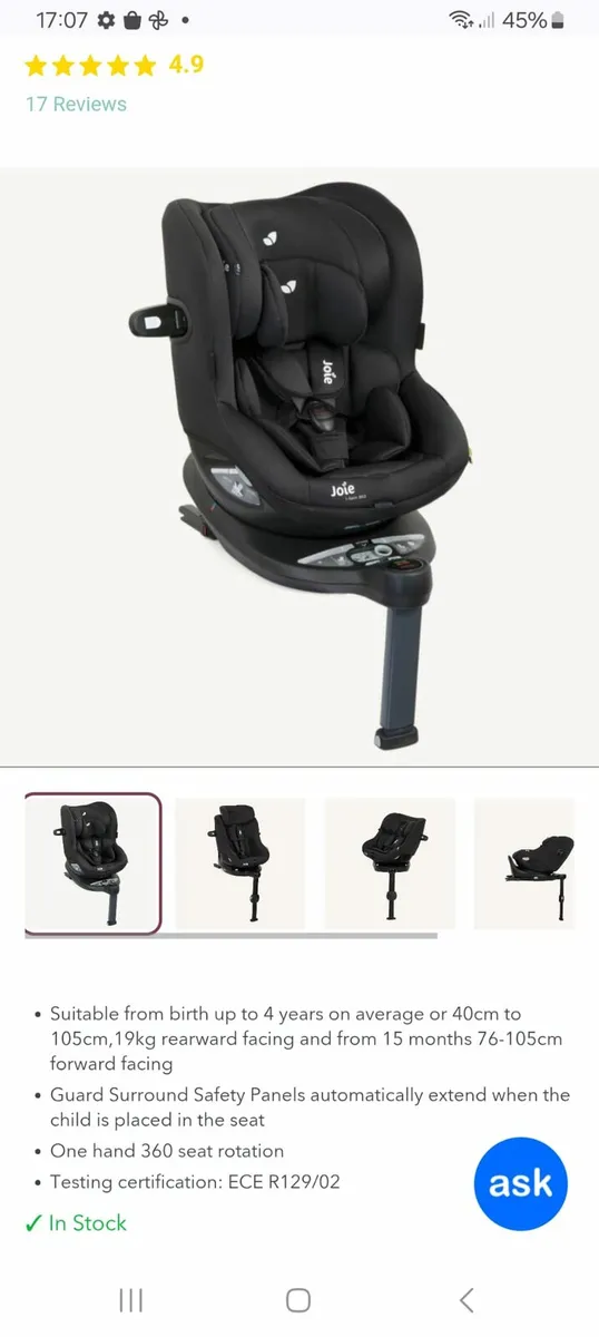 Join Ispin 360 car seat - Image 1