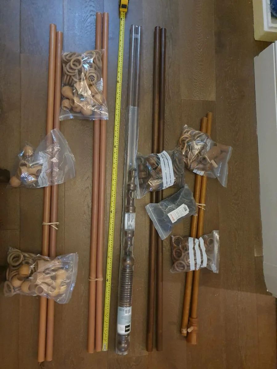 Wooden Curtain poles - Image 1