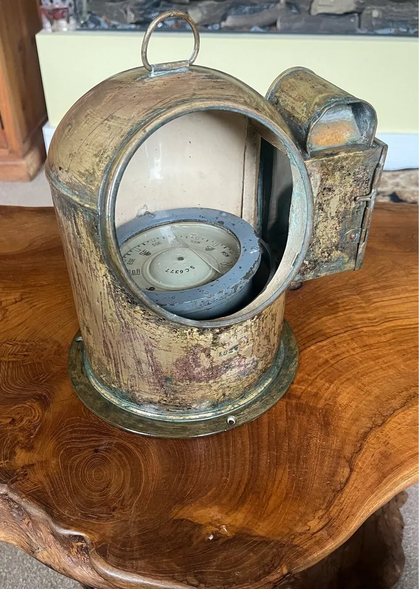 Antique 1826 Stamped Ships Binacle Compass - Image 1