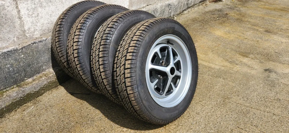 MG Midget Rostyle wheels/tyres. - Image 4