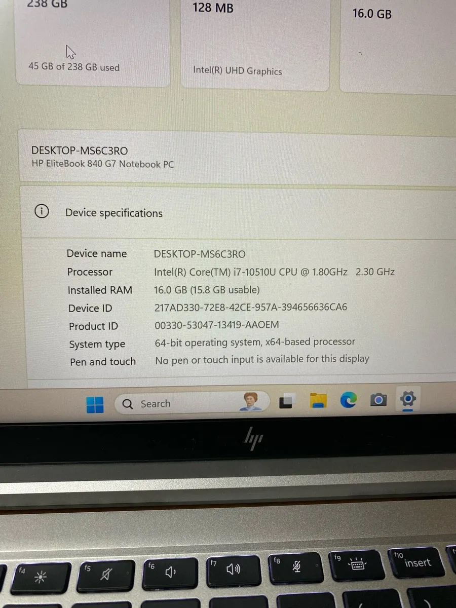 Hp elitebook i7 -16-256 win 11 pro - Image 2