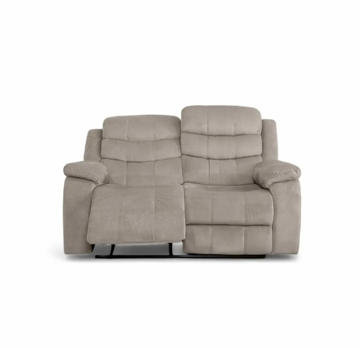 Brown Fabric Recliner Sofa – 2 Seater – Comfy - Image 4