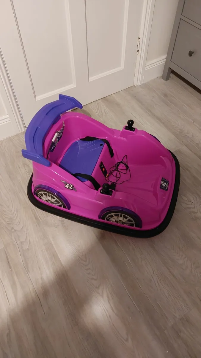 6V Bumper Car, Flybar Racer, Pink - Image 2