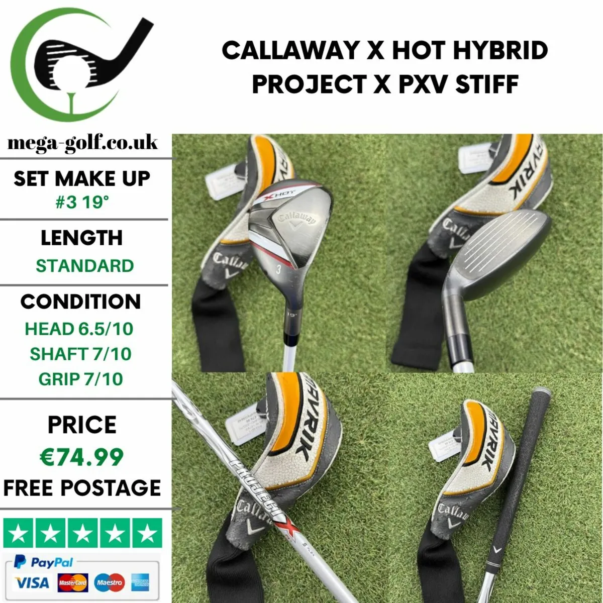 CALLAWAY X HOT HYBRID / #3 19° / STIFF - Image 1