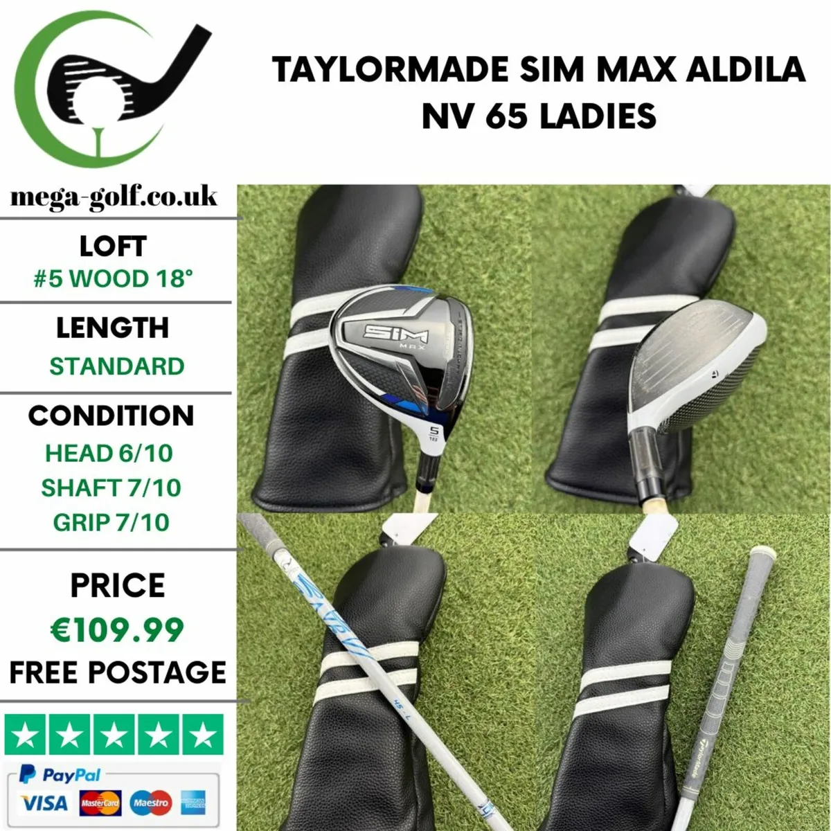 TAYLORMADE SIM MAX #5 WOOD 18° / LADIES - Image 1