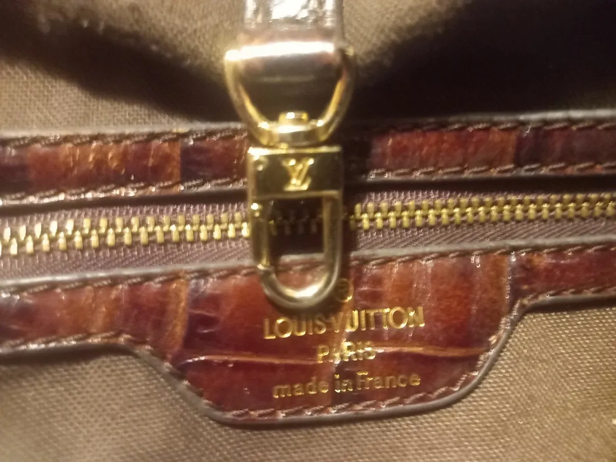 Rare Louis Vuitton Lock It Crocodile Shoulder Bag - Image 3