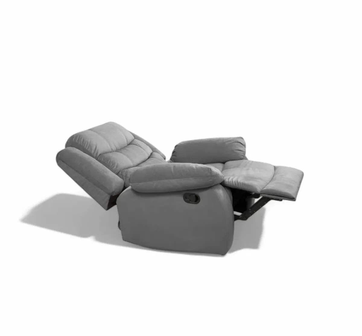 Grey Fabric Recliner Sofa – 1 Seater – Cozy Fit - Image 3