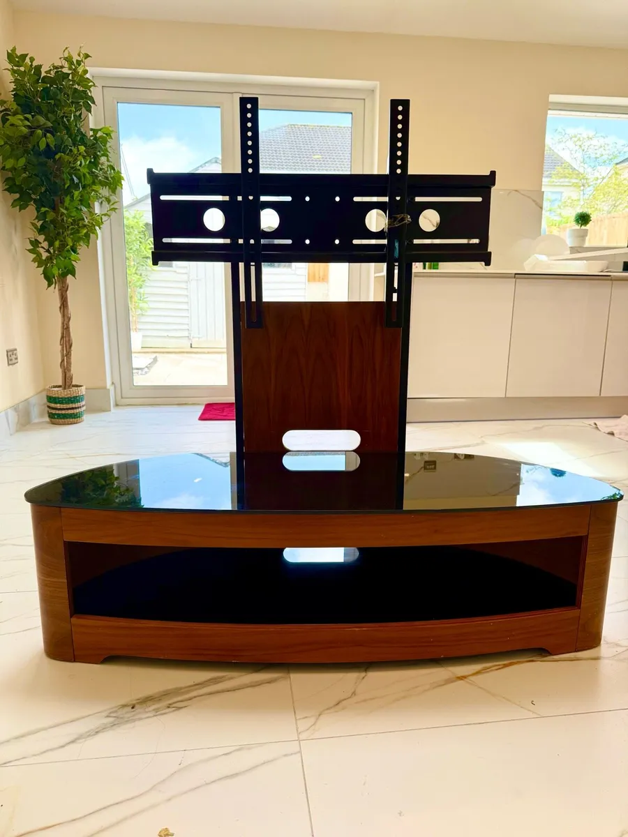 Universal Tv stand with solid wood Table and glass - Image 2