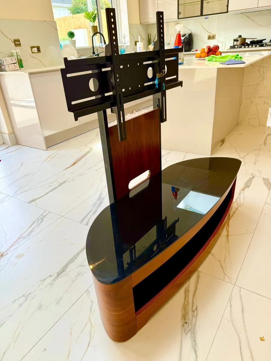 Universal Tv stand with solid wood Table and glass - Image 3