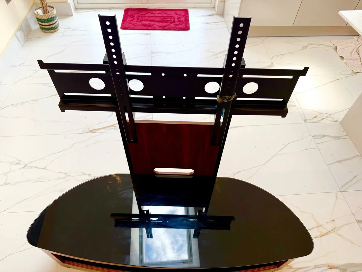 Universal Tv stand with solid wood Table and glass - Image 4