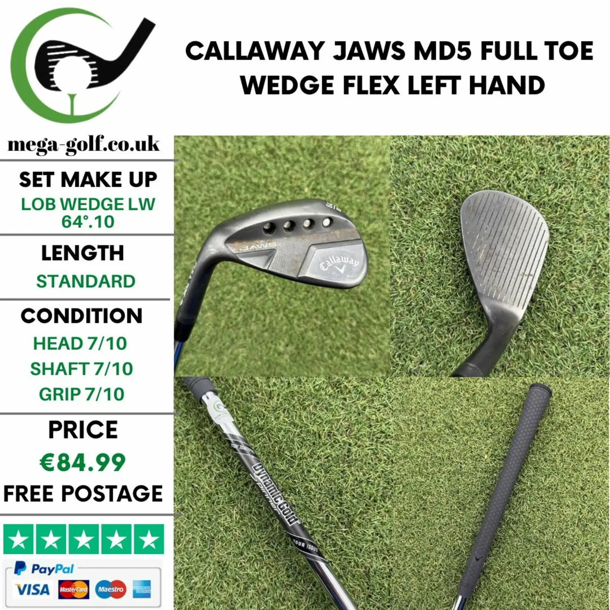CALLAWAY JAWS MD5 FULL TOE WEDGE LW 64°.10 / WEDGE - Image 1