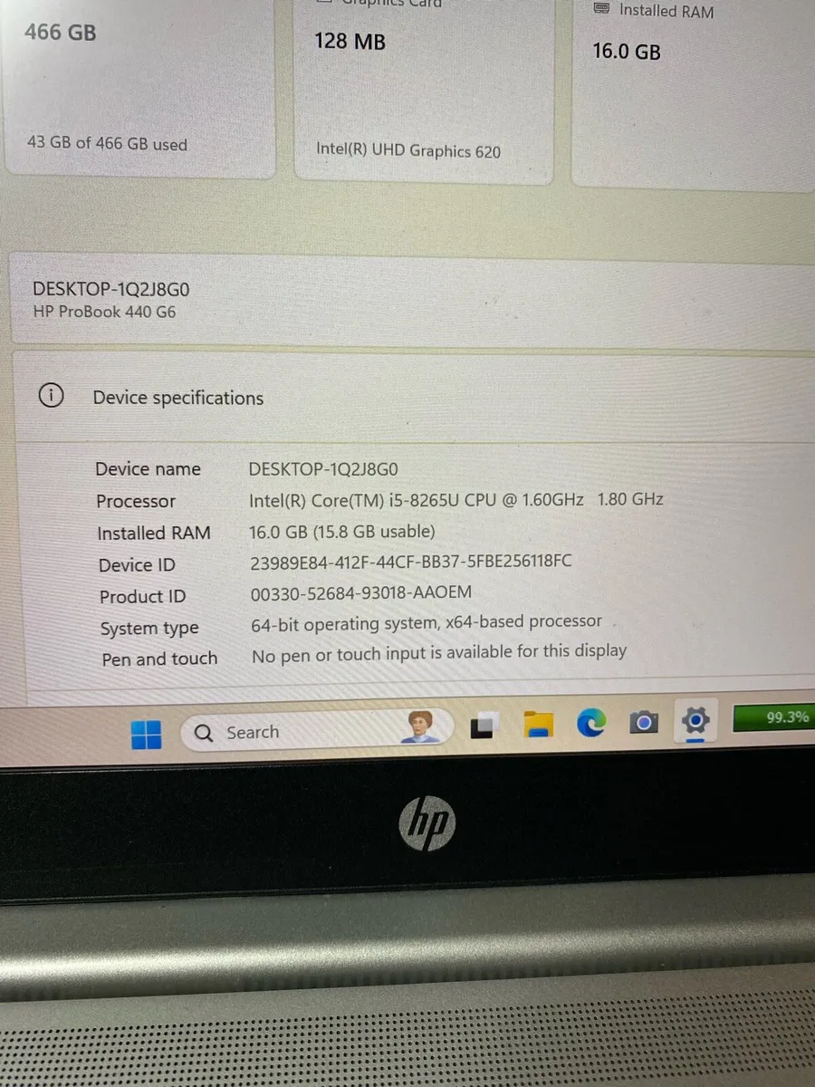 Hp laptop i5 pro 16-512 ssd win 11 pro - Image 2
