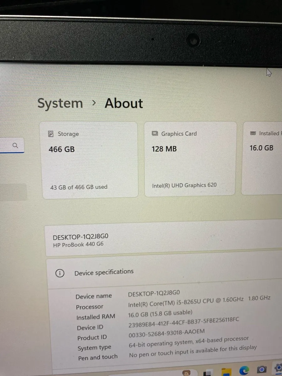 Hp laptop i5 pro 16-512 ssd win 11 pro - Image 3