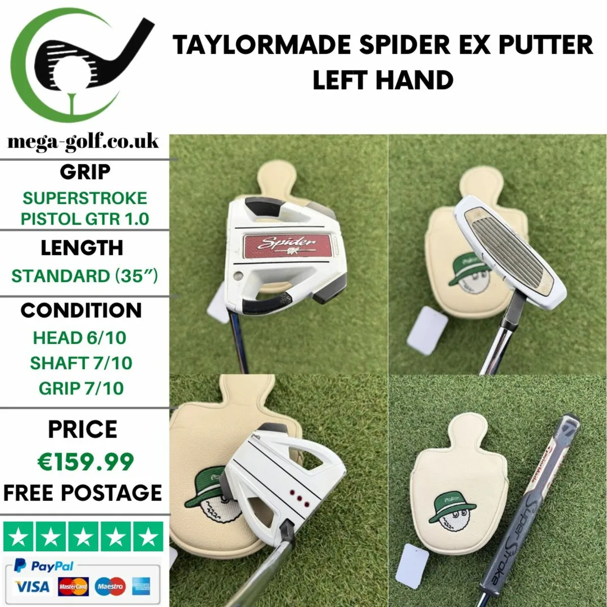 TAYLORMADE SPIDER EX PUTTER / 35″ / LEFT HAND - Image 1