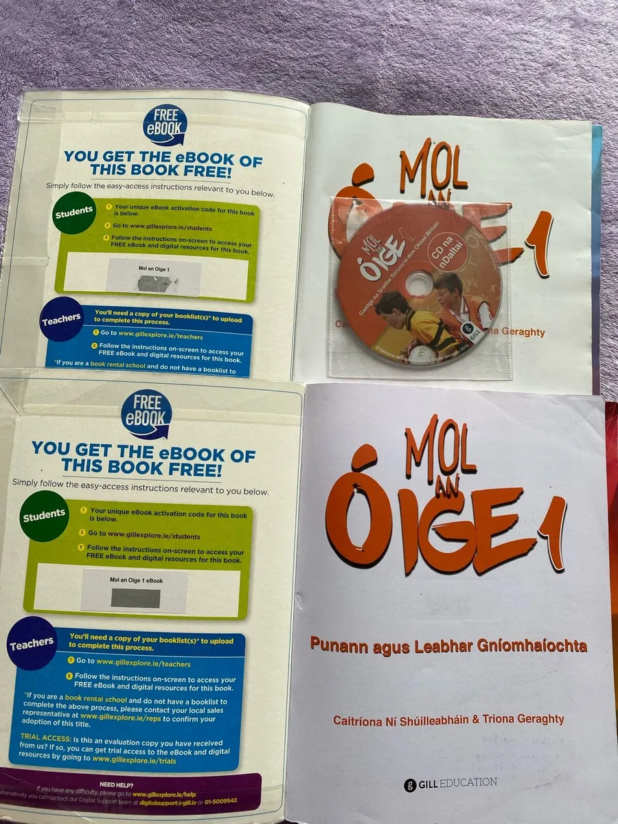 Junior Cycle Irish Mol An Oige 1  Books set & CD - Image 2