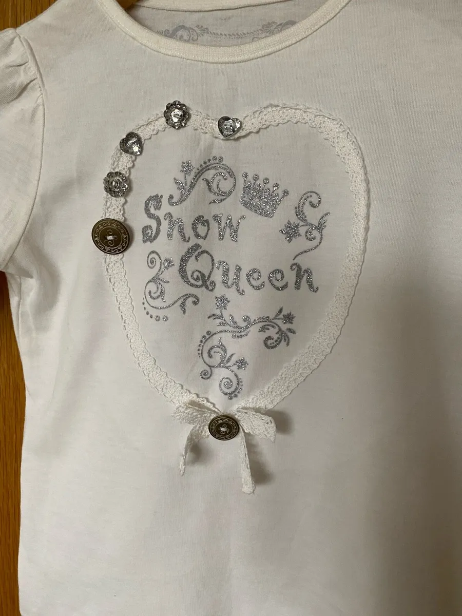 Brand new Girl’s White Snow Queen Long Sl Top - Image 3