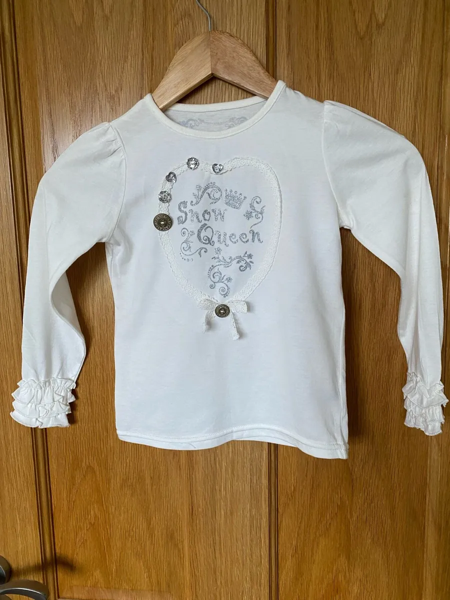 Brand new Girl’s White Snow Queen Long Sl Top - Image 4