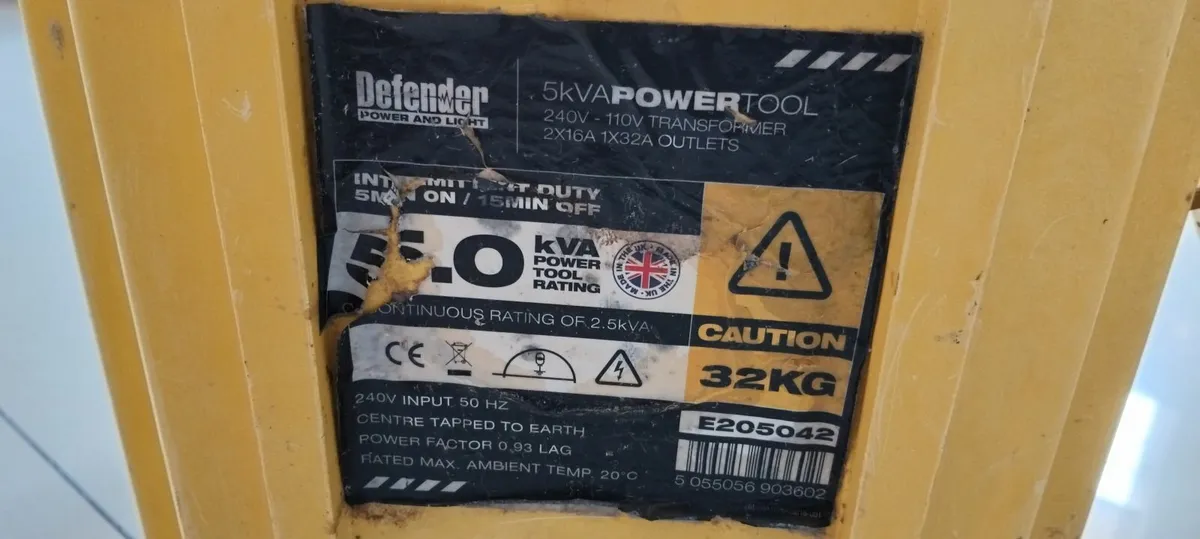 5Kva 32 Amp Transformer 110v - Image 3