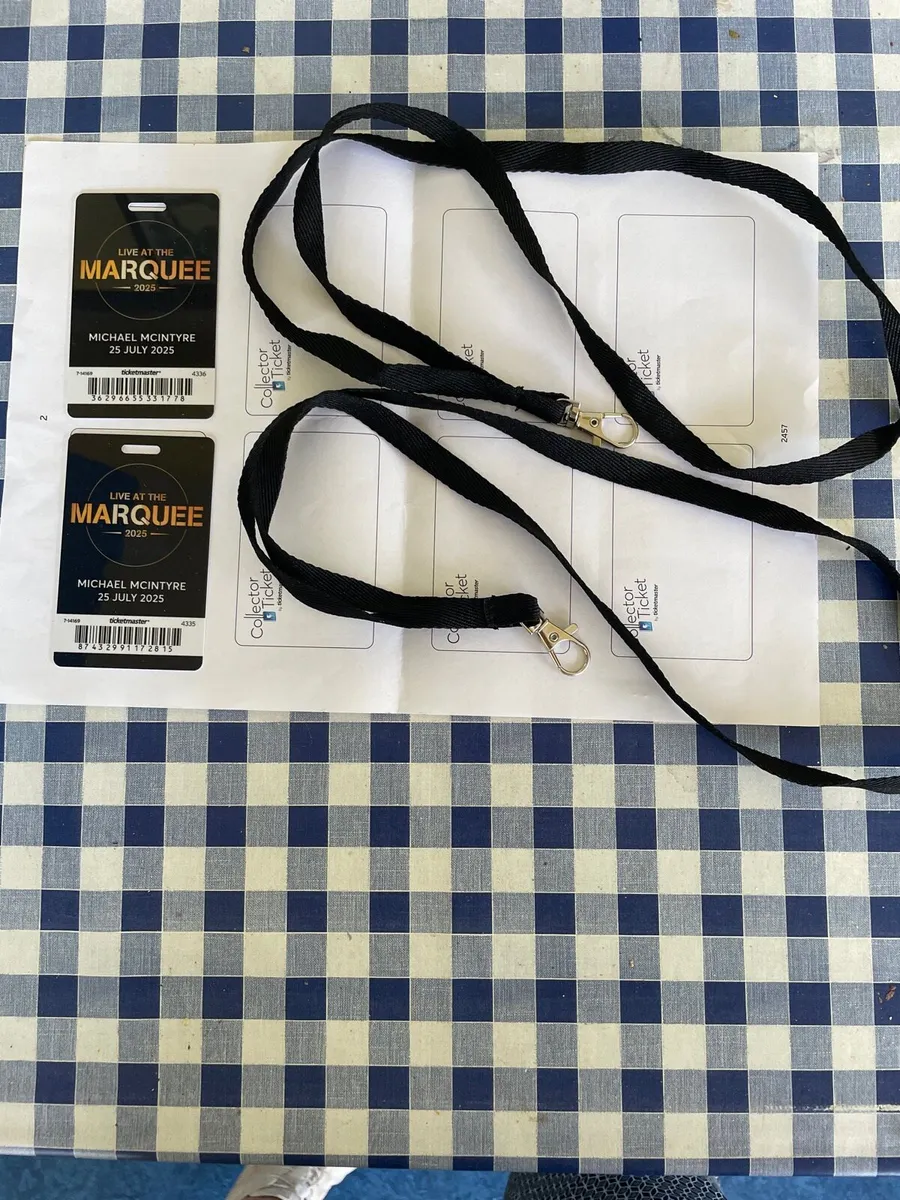 2 Tickets to Michael McIntyre Fri 25th July Cork - Image 1