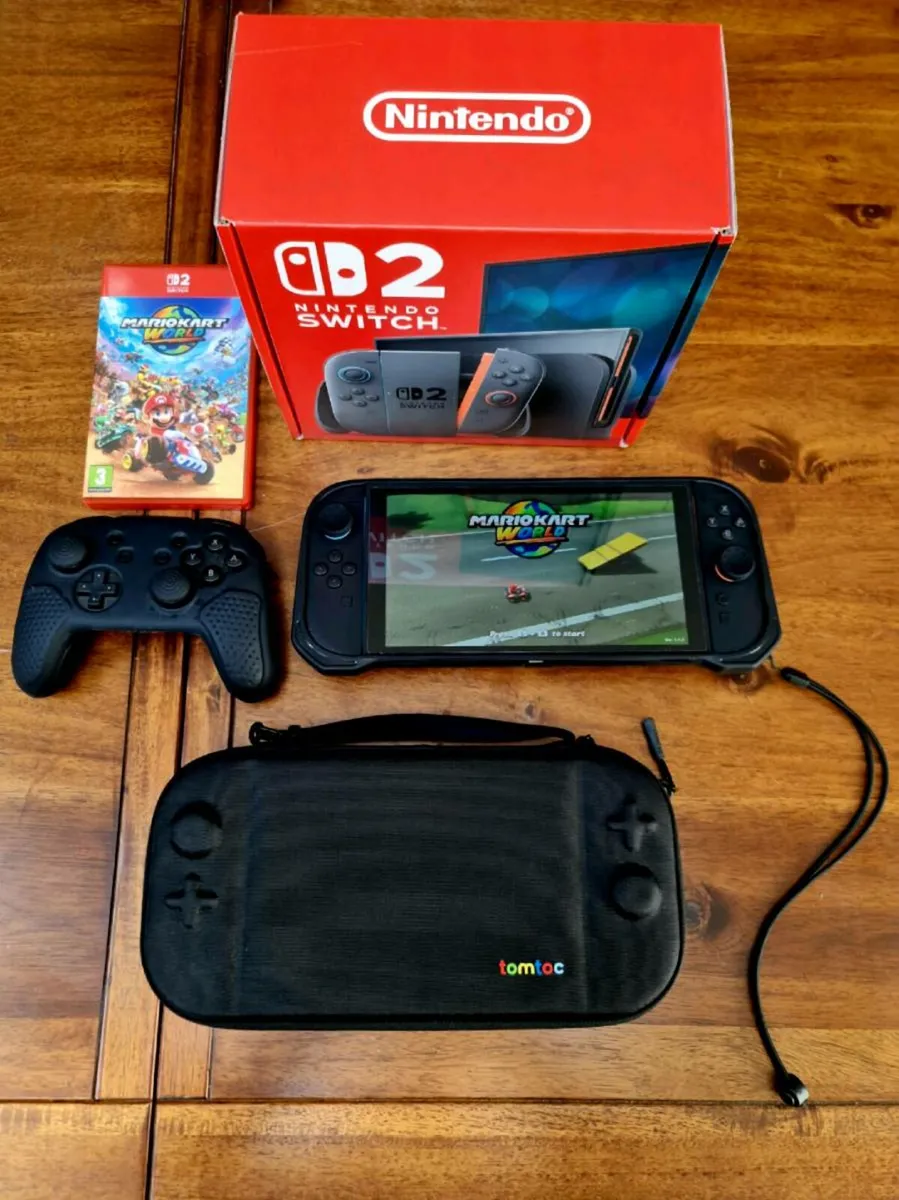Nintendo Switch 2 console with Mario Kart World