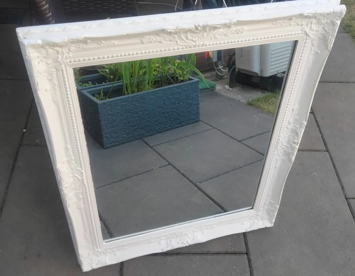 white ornate Mirror - Image 1