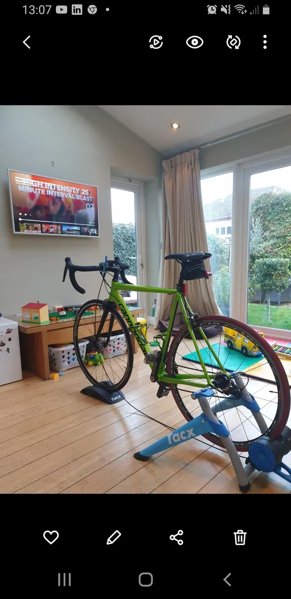 Bicycle turbo trainer with wheel - Image 1