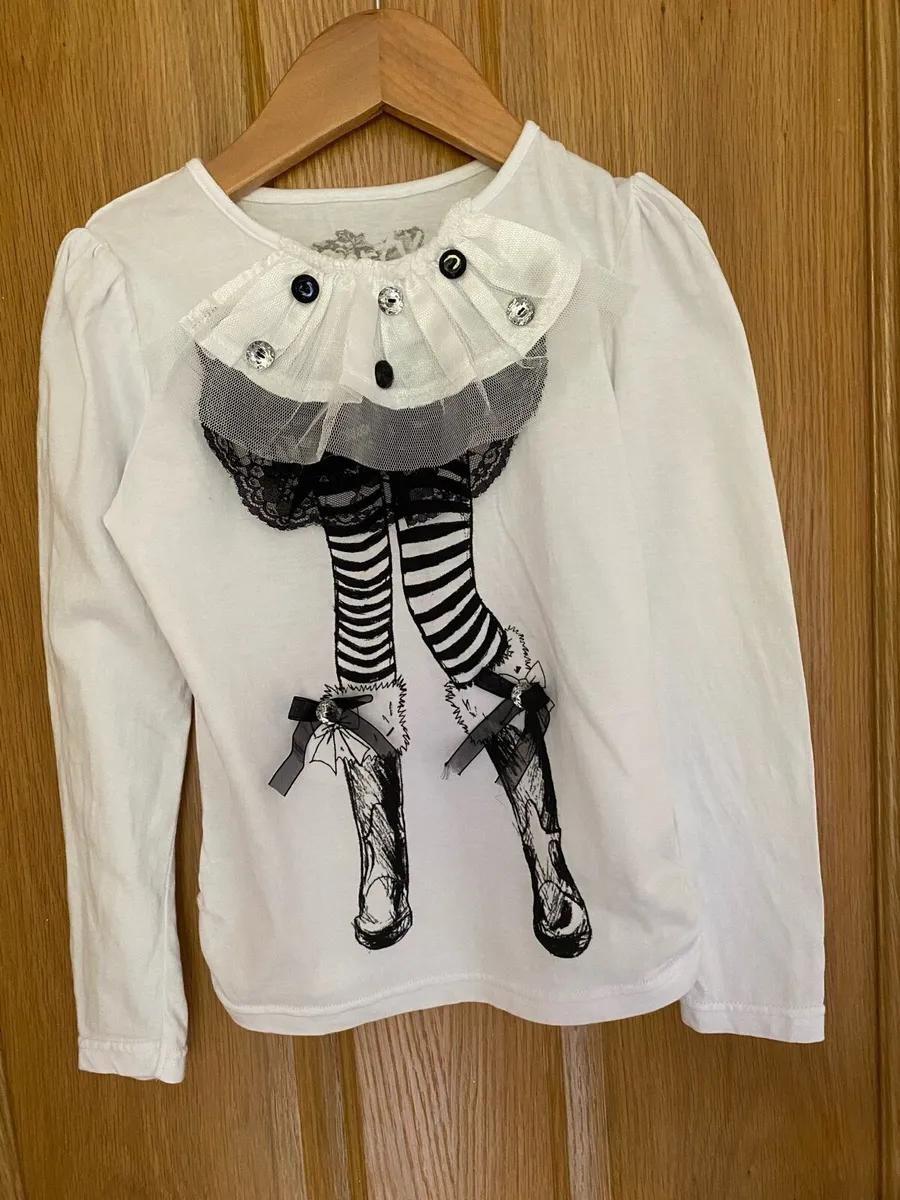 Girl’s New Occasion White Elegant Long Sl Top - Image 1