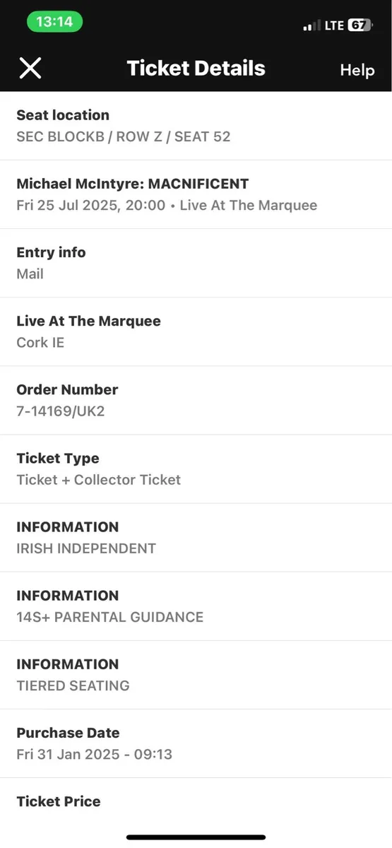 2 Tickets to Michael McIntyre Fri 25th July Cork - Image 4