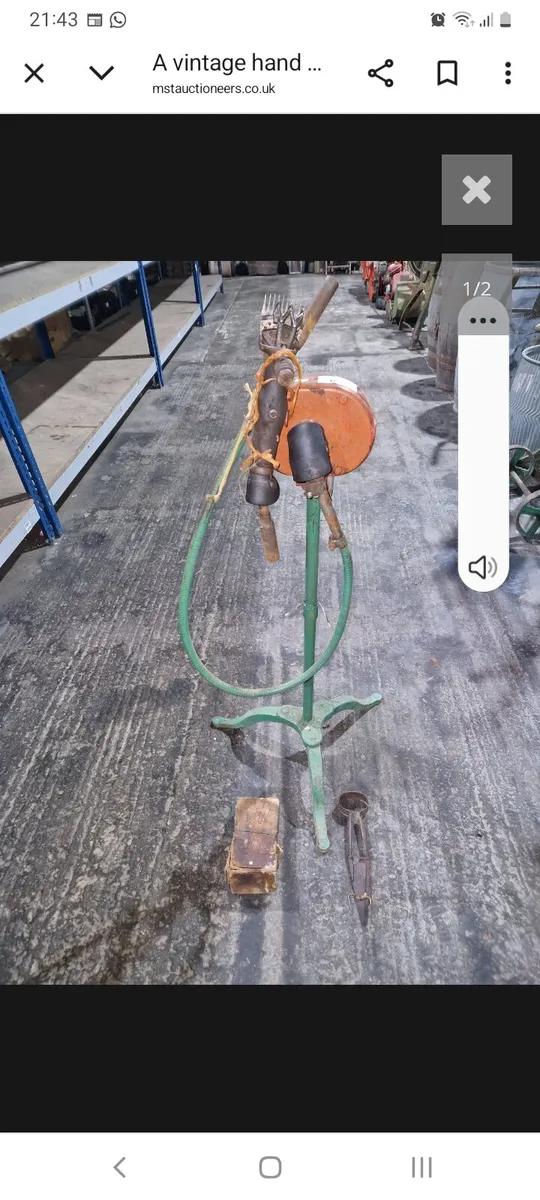 Vintage sheep shearing machine